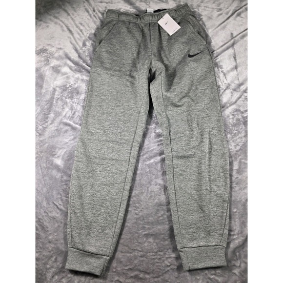 NIKE Therma-Fit Heather Gray Fleece Sweatpants Joggers Mens Medium NWT - Picture 1 of 7